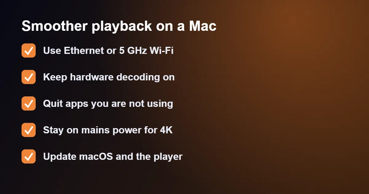 Tips for smooth IPTV on Mac playback